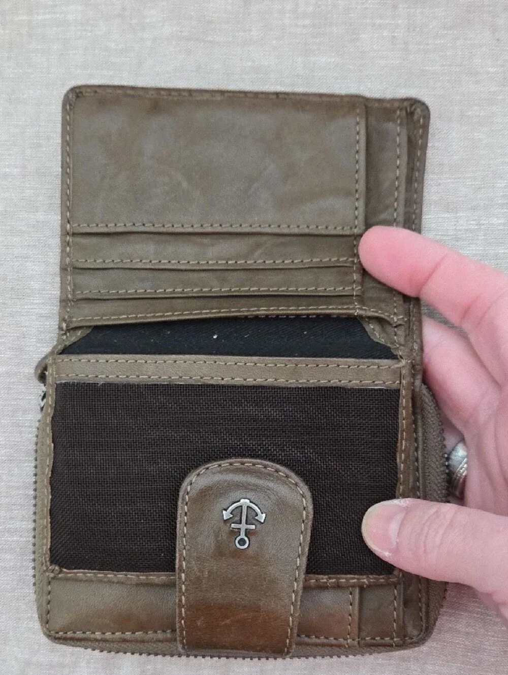 Olive Green Leather Wallet